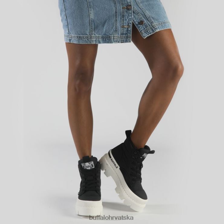 crno bijeli Buffalo raven hi tenisice visoke veganske |tenisice TDD6T893